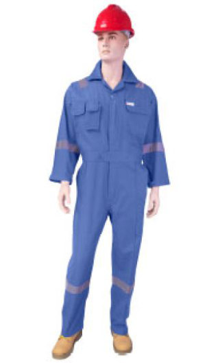 Reflective Coverall - Petrol Blue
